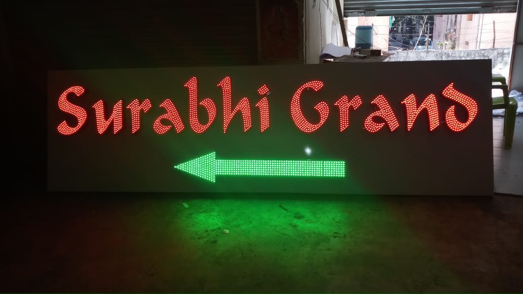 Red pixel LED sign board