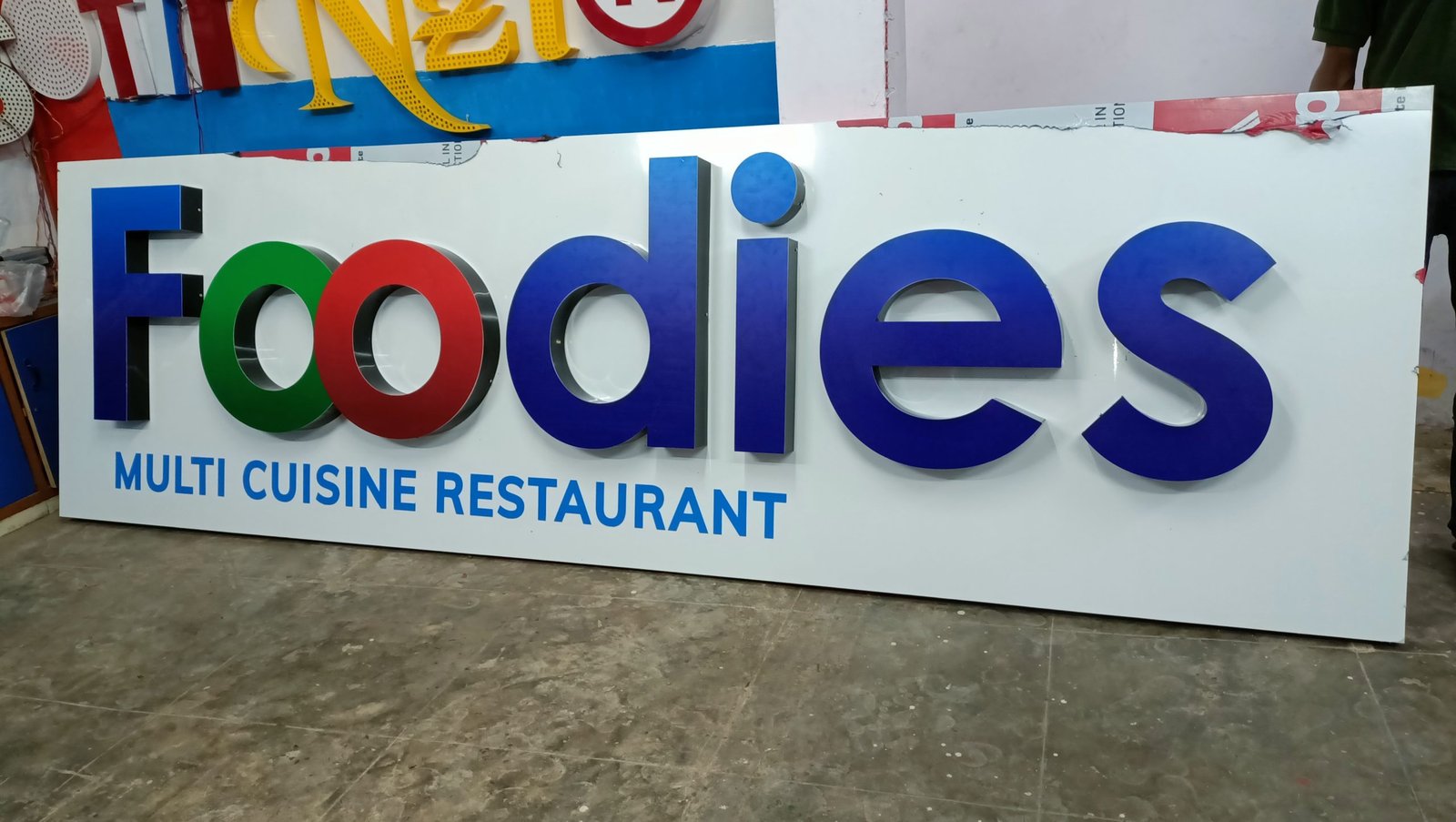 3D LED channel letters for restaurant
